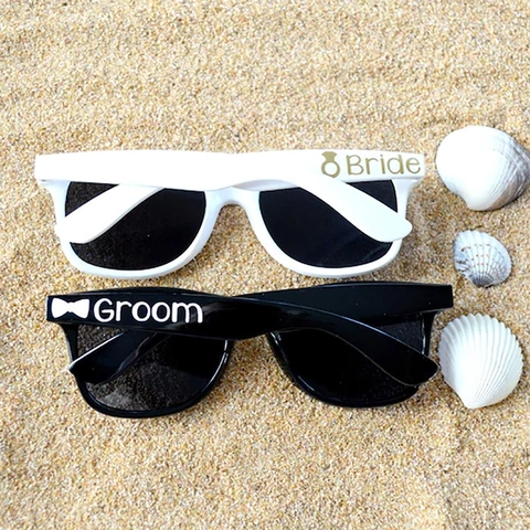 Wedding Sunglasses Plastic Bride Groom Letters Party Favors Bachelorette Beach Photography Decor Accessories