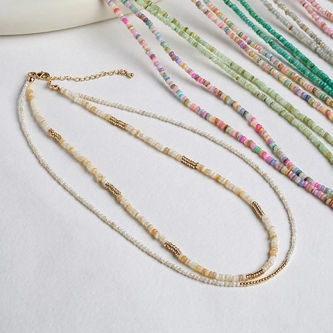 Natural Mother Of Artificial Pearl Shell Beads Irregular Rice Seed Disc Shape For DIY Jewelry Making Necklaces Bracelets Handmade