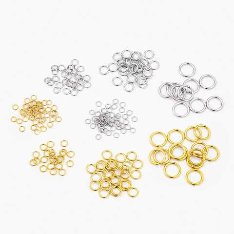 Anillas De Salto Cerradas Sin Costura De Acero Inoxidable Para Hacer Joyas DIY Anillos En O Pulidos Accesorios