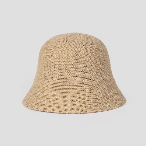 Women Summer Breathable Knitted Bucket Hat Front Long Back Short Casual Simple Solid Color Sun Hat Foldable Cotton Polyester Fisherman Hat