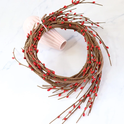 Christmas Artificial Berry Vine Garland Flexible Plastic Berries Branches For Holiday Home Party DIY Decoration