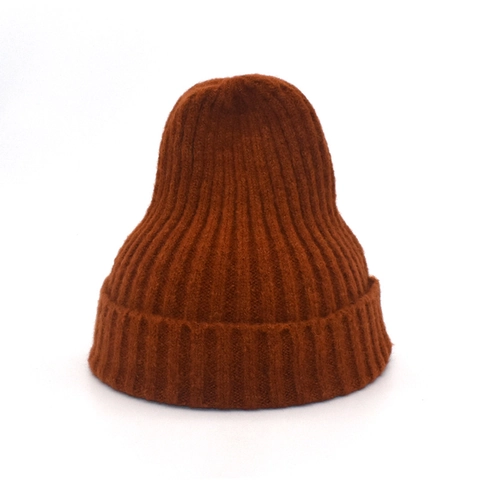Unisex Ribbed Knit Beanie Hat Soft Warm Winter Cuffed Skull Cap For Men Women Casual Solid Color Elastic