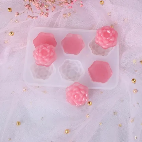 Rosenblüte Silikonform Flexibel Antihaftbeschichtet Für DIY Harz Schmuckherstellung Seife Kerze Backen Kuchendekoration Zubehör