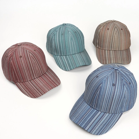 Cappellino Da Baseball In Cotone A Righe Tie-Dye Protezione Solare Regolabile Cappello Retro Casual Per Uomo Donna