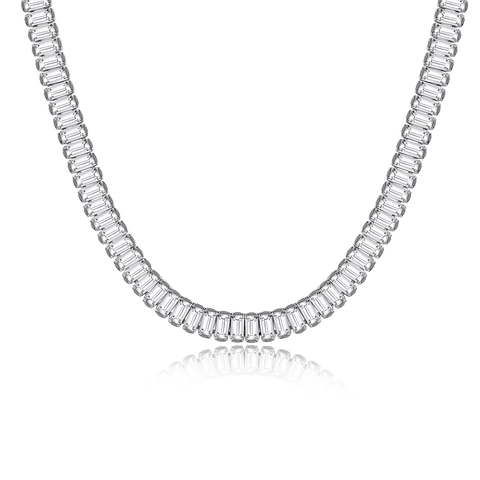 Hip Hop Iced Out Bracelet Alloy Rhinestone Emerald Cut Stones Sparkling Cuban Link Style Jewelry Men Women