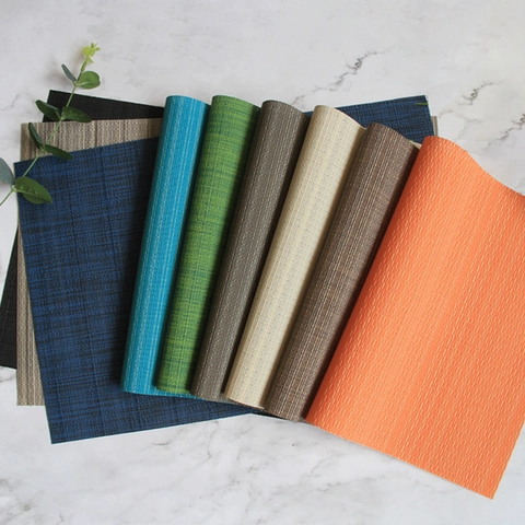 Sets De Table Tissés En PVC Imperméables Antidérapants Résistants À La Chaleur Lavables Pour Table Cuisine Décor Nordique