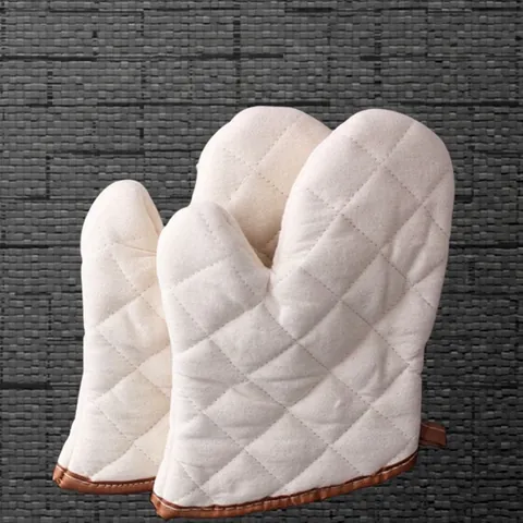 Guantes De Horno De Algodón Acolchados Resistentes Al Calor Espesados Para Cocina Hornear Cocinar Con Lazo Para Colgar Para Microondas