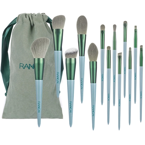 Professionele Make-up Borstels Zachte Synthetische Vezels Houten Handvat Cosmetische Hulpmiddelen Esthetische Poeder Foundation Oogborstels