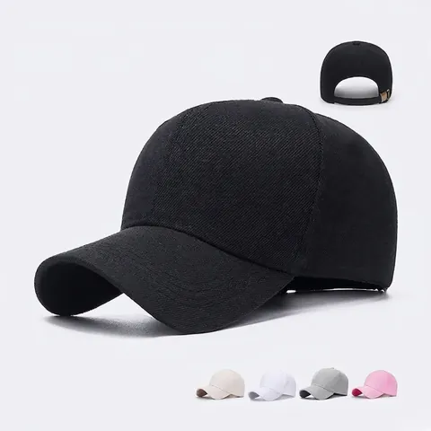 Solid Color Baseball Cap For Men Women Adjustable Metal Buckle Cotton Twill Breathable Curved Brim Casual Outdoor Sun Hat