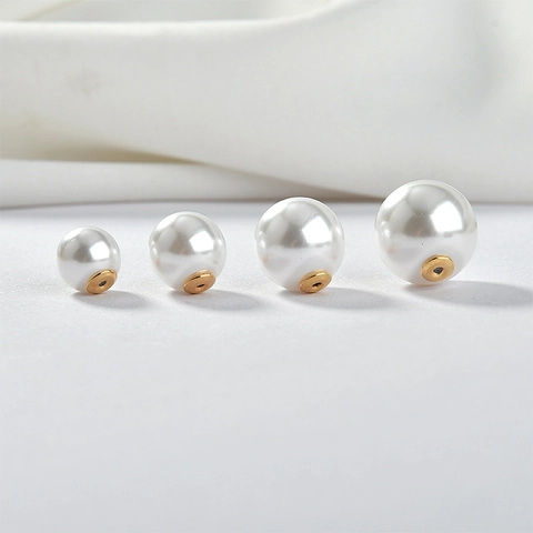 Fermoirs De Boucles D'oreilles En Künstliche Perles D'imitation Avec Base En Cuivre Plaqué Or 18K Accessoires De Bijoux DIY
