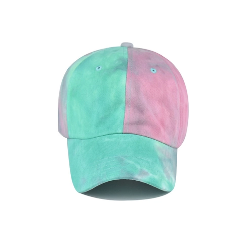 Gorra De Béisbol Con Coleta Para Mujer Tie Dye Sombrero Para Moño Alto 100% Algodón Ajustable Estilo Lavado Gorra Sol
