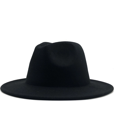 Breedgerande Fedora Hoed Wolvilt Tweekleurig Contrast Jazzpet Voor Herfst Winter Unisex Klassieke Stijl