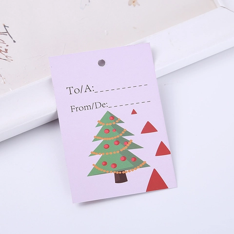 Etichette Regalo Di Natale Carta Etichetta Festiva Per Regali Biglietti Appesi Decorativi Con Lacci Metallici