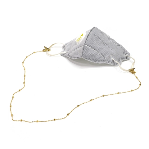 Metal Alloy Bead Glasses Chain Mask Lanyard With Crocodile Clips Anti-Lost Non-Slip Decorative Neck Strap For Women Men