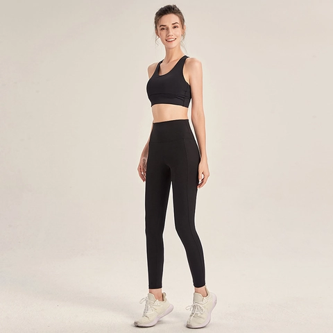 Pantaloni Da Yoga Vita Alta Donna Nylon Spandex Controllo Pancia Sollevamento Fianchi Leggings Fitness Elastici