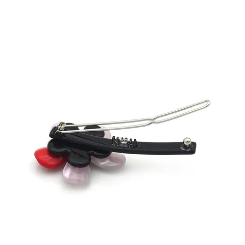 Blumen Haarclip Acetat Floral Seitenklammer Mit Strass Zentrum Eleganter Haarstyling Zubehör Für Damen