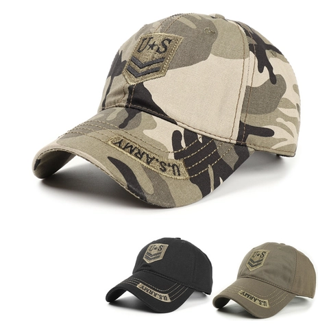 Tactical Military Baseball Cap Cotton Camouflage Outdoor Sun Hat For Men And Women Adjustable Patch Embroidery