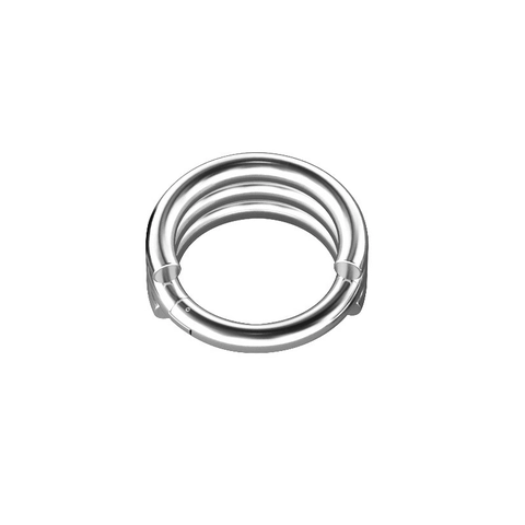 Anelli per il Naso Orecchini a Cerchio con Cerniera a Triplo Strato in Acciaio Inossidabile 316L Gioielli per Piercing Unisex Placcati Sottovuoto