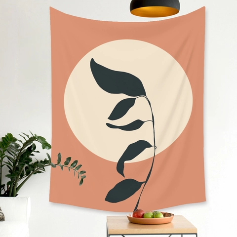 Wall Tapestry Polyester Bohemian Abstract Art Floral Oil Painting Background For Living Room Bedroom Modern Home Decor