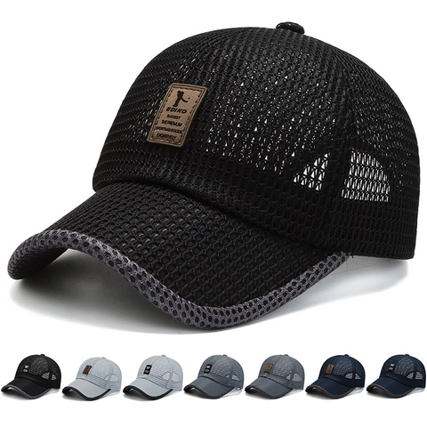 Mesh Honkbalpet Ademend Zomer Zonnehoed Outdoor Vissen Verstelbaar Polyester Gebogen Rand Unisex Casual Sportief