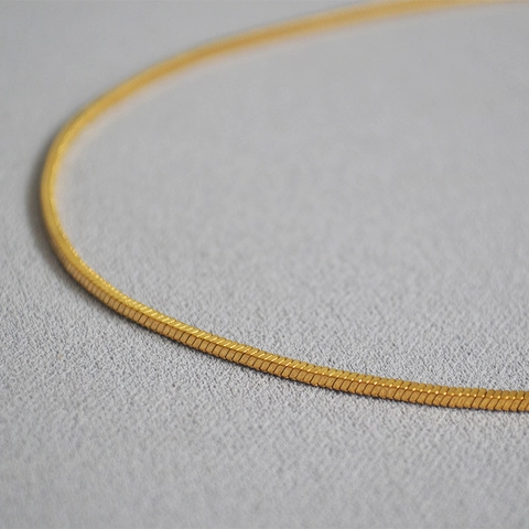 Minimalist Copper Square Snake Bone Chain Necklace For Women Electroplated Geometric Gold Silver Choker Daily Wear Jewelry