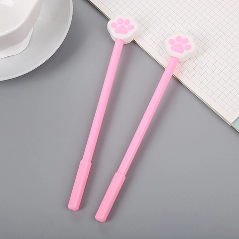 Simpatica Penna Gel Zampa Di Orso Topper In Silicone Morbido Punta Ad Ago Inchiostro Nero Cancelleria Per Studenti Scuola Ufficio