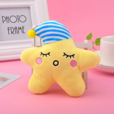 Himmelskörper Plüsch Anhänger Schlüsselanhänger Stofftier Sonne Mond Stern Wolke Taschenschmuck Bestickt Für Kinder