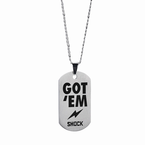 Collana Dog Tag Hip Hop Acciaio Inossidabile Lucidato Pendente Inciso Gioielli Gothic Alla Moda Per Uomini Donne