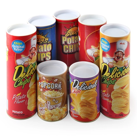 Prank Potato Chip Can Spring Snake Toy Novelty Gag Gift For Party Jokes And Halloween Fun Simulation Food Packaging