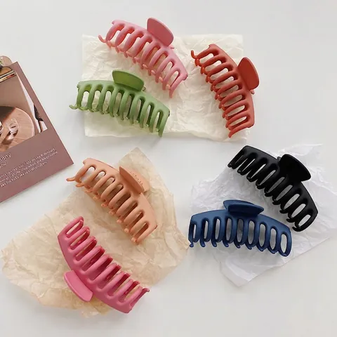 Große Haarklammer Matte Harz Haargreifer Rutschfest Starker Halt Einfarbig Styling Tool Für Frauen Mädchen