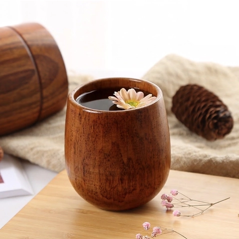 Natural Wooden Belly Cup Handmade Jujube Wood Water Mug Japanese Style Retro Tea Whiskey Drinkware Heat Resistant Smooth