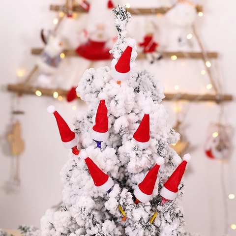 Mini Cappelli Di Natale Tessuto Non Tessuto Decorazioni Lecca Lecca Tavola Posate Addobbi Natalizi Regali Per Feste