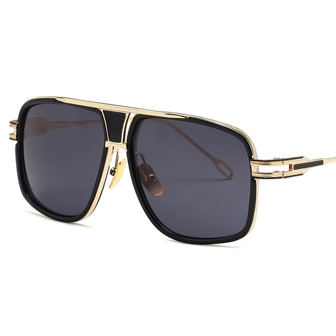 Gafas De Sol De Aviador Retro De Gran Tamaño Para Hombres Mujeres Marco De Metal Protección UV400 Moda Trendy Doble Puente Piloto