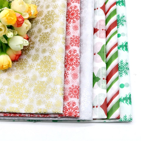 Christmas Tissue Paper Wrapping Snowflake Heart Pattern Holiday Gift Decor DIY Craft Lining Material