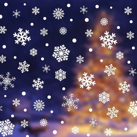Christmas Window Stickers Static Cling PVC Santa Claus Reindeer Snowflake Holiday Glass Decor Festive Novelty