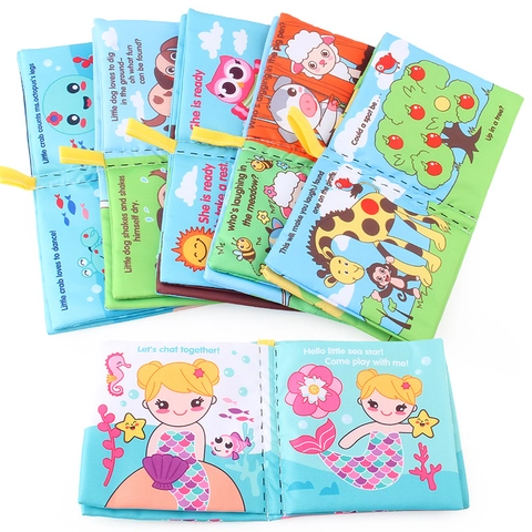 Washable Soft Baby Cloth Book Tear Resistant Educational Toy With Animal Patterns For Sensory Development Infant Sensory Toy