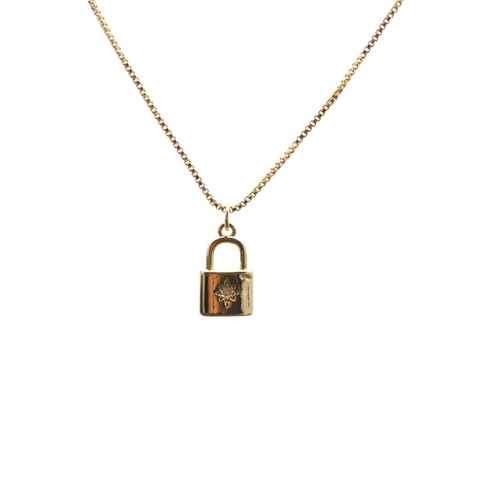 Schloss Anhänger Halskette Kupfer Mikro Pave Zirkonia Box Kette Eleganter Schmuck Für Damen Herren Vorhängeschloss Charm