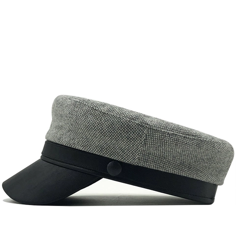 Cappello Newsboy Vintage Tweed Quadri Ottagonale Con Visiera In Pelle PU Stile Britannico Per Donna Autunno Inverno