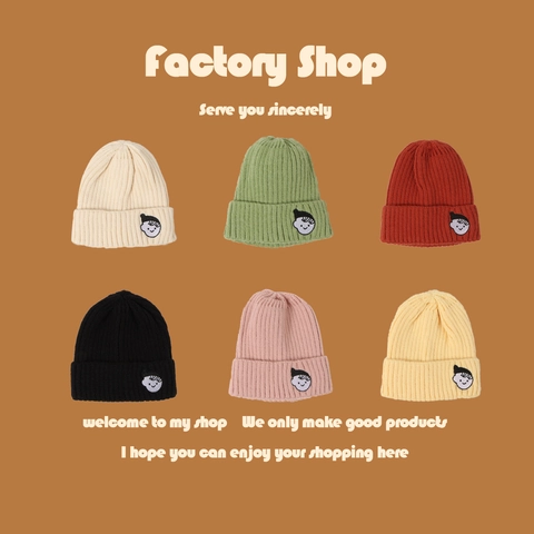 Kinder Strickmütze Aus Umspinnzwirn Warme Winter Beanie Mit Cartoon Stickerei Für Jungen Und Mädchen