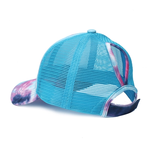Cappellino Da Baseball Con Coda Di Cavallo Tie Dye Mesh Trucker Hat Regolabile Traspirante Protezione Solare Per Donne Uomini