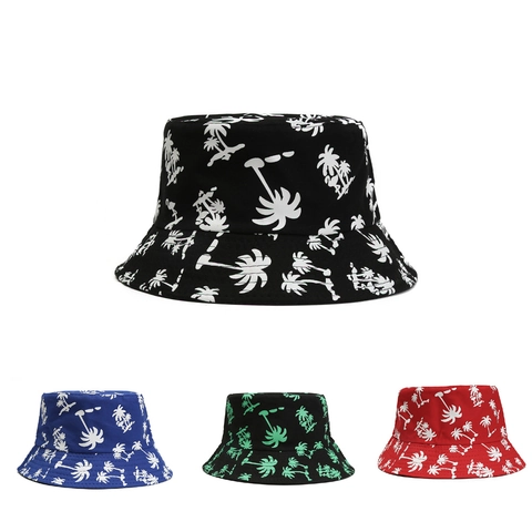 Tropische Zonnehoed Met Kokosboom Print Polyester Zonbescherming Zomer Strand Vakantie Outdoor Reizen Voor Heren Dames
