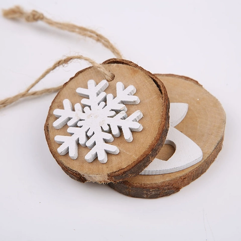 Addobbi Natalizi Appesi In Legno Fette Di Betulla Naturale Motivi Fiocco Di Neve Angelo Albero Decorazioni Natalizie