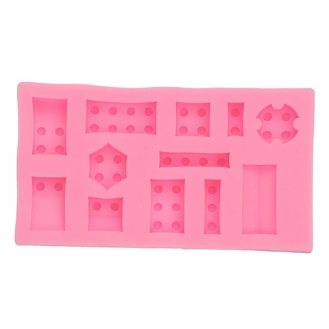Siliconen Vorm In De Vorm Van Bouwstenen Voor Taartdecoratie Fondant Chocolade Snoep Ijsblokjes DIY Bakken Multi Holte