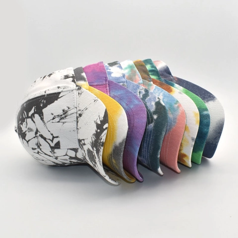 Cotton Tie Dye Baseball Cap Adjustable Breathable Sunshade Outdoor Casual Fashion Hat For Men Women
