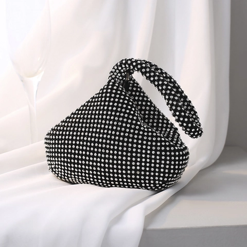 Borsa Da Sera Da Donna Con Strass Pochette Da Festa In Cristallo Scintillante