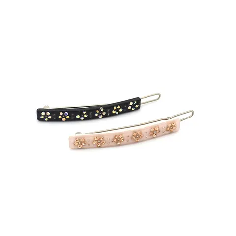 Molletta Per Capelli In Acetato Con Fiori Di Strass Stile Coreano Dolce Fermaglio Scintillante Per Donne Accessorio Elegante