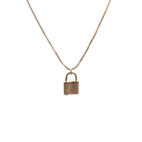 Schloss Anhänger Halskette Kupfer Mikro Pave Zirkonia Box Kette Eleganter Schmuck Für Damen Herren Vorhängeschloss Charm