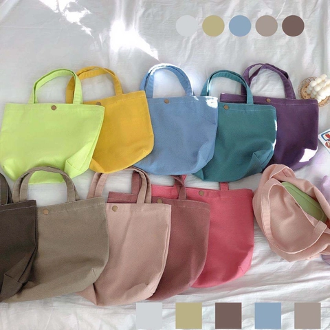 Dames Handtas Canvas Corduroy Tote Kleine Vierkante Tas Morandi Kleur Minimalistisch Retro Drukknoopsluiting Dagelijks Casual