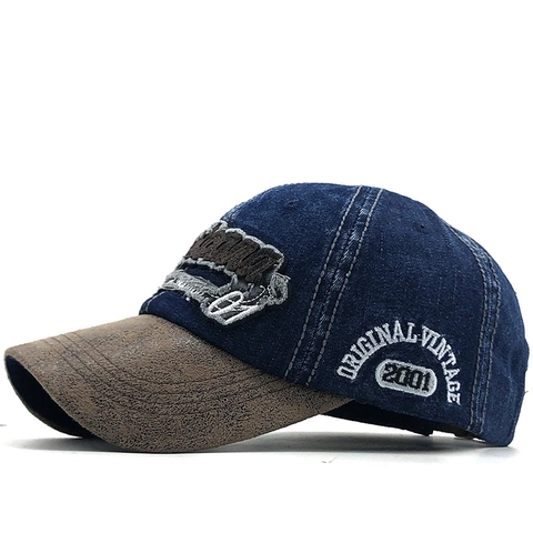 Cappello Da Baseball In Denim Lavato Vintage Patchwork Ricamo Regolabile Cappello Sportivo All'aperto Per Uomo Donna