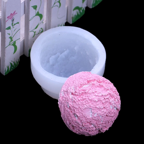 Eiscremekugel Form Silikonform Texturiert DIY Backen Tortendekoration Schokolade Handgemachte Seife Kerze Handwerk Neuheit